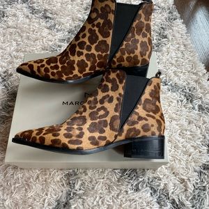 Marc Fisher leopard print ankle boots